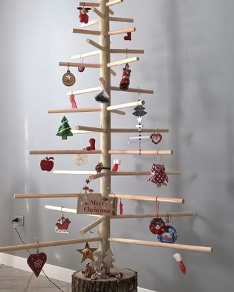 Albero di natale artigianale in legno