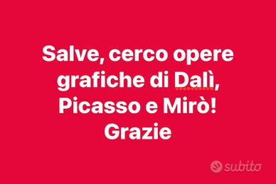 Opere grafiche Dalì Picasso e Mirò!!!!