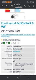 4 gomme continental estive  eco contact 6. 215 55 