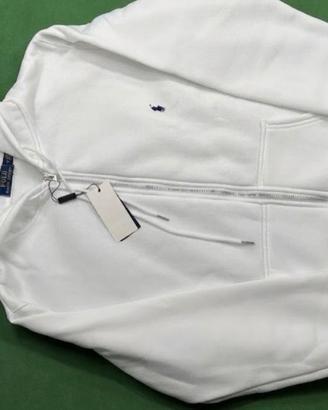 Felpa Ralph Lauren Bianca con logo ricamato.
