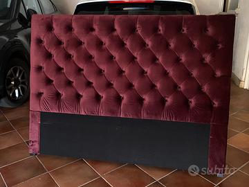 Testiera letto matrimoniale velluto