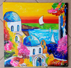 Quadro " Tramonto a Santorini" - Galiv