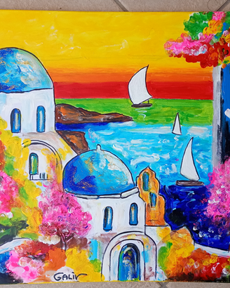 Quadro " Tramonto a Santorini" - Galiv