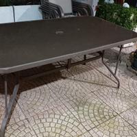 Tavolo e 6 sedie in ferro da esterno