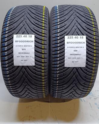 2 GOMME 225 40 18 BFGOODRICH INV RIF4507