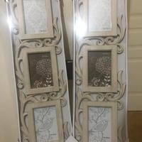 Due quadri portafoto multipli shabby