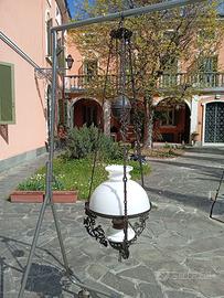 Lampadario in ferro metà ottocento