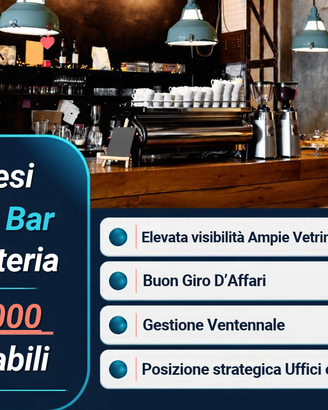 BAR CAFFETTERIA posizione centrale, dentro le mura