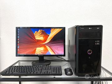 POSTAZIONE COMPLETA PC + MONITOR +TASTIERA E MOUSE