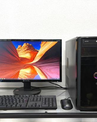 POSTAZIONE COMPLETA PC + MONITOR +TASTIERA E MOUSE