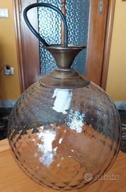 lampadario palla di vetro