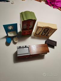 Set giocattoli mobili miniatura vintage 