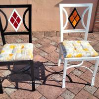 coppia di sedie in metallo 