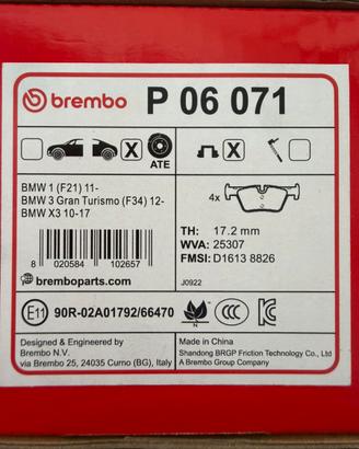 Pastiglie freni Brembo P06071 nuove per BMW