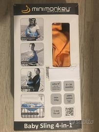 Fascia porta bimbo minimonkey arancione