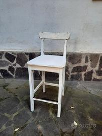 3 sgabelli in legno massello