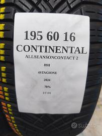 2 GOMME 195 60 16 CONTINENTAL ET103