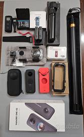 Insta360 x 2 completa di accessori Full optional