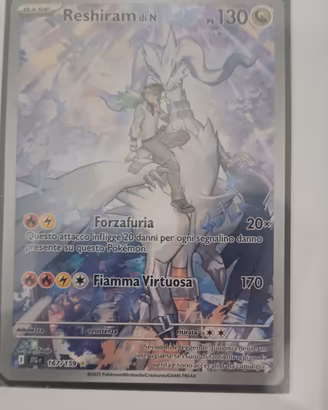 Carta rara Pokémon Reshiram di N 167/159