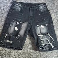  DENIM SHORTS BLACK DISTRESSED - TAGLIA M 