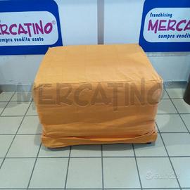 POUF QUADRATO ARANCIO CN RUOTE