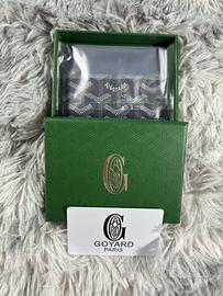 portacarte goyard blu nuovo con scatola