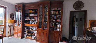 LIBRERIA IN NOCE D'EPOCA anni '70