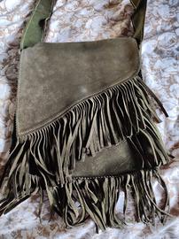 borsa tracolla vintage pelle scamosciata