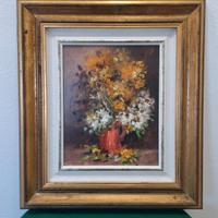 Olio su tavola Fiori di Ivoci