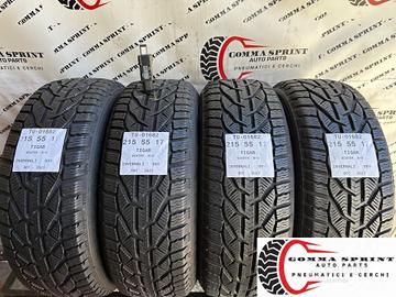 4 PNEUMATICI 215/55 R17 TIGAR INVERNALI 90%