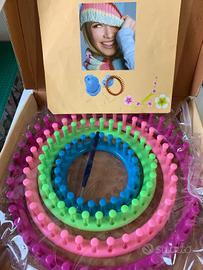 Set 4 telai circolari per maglia con uncino