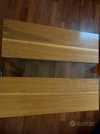 Tavolino da salotto in legno e vetro