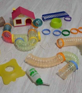 kit per gabbia, vari pezzi. per orsetti russi