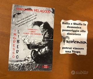 Materiali promozionali vintage discoteche