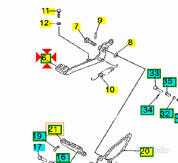 Pedale freno post Yamaha TZR 50 5WXF72110000