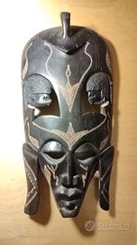 Maschera carnevale africano etnica legno