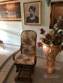 Sedia a dondolo basculante vintage