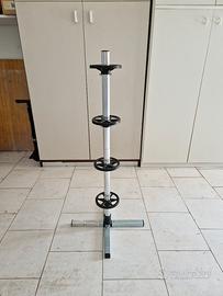 Supporto piedistallo pneumatici ruote con telo