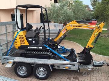 Carrello porta escavatori mini pale muletti edili