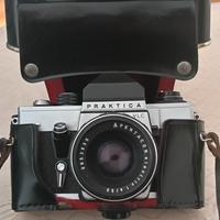 praktica pentacon + obiettivo 2.8/135 + paraluce