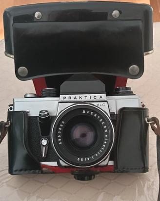 praktica pentacon + obiettivo 2.8/135 + paraluce
