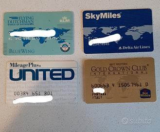 tessere fedeltà compagnie aeree/hotel