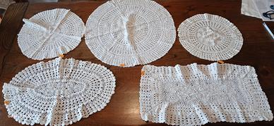 5 CENTRINI COTONE BIANCO