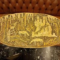 Piatto ceramica firmato R. Fratonalli del 1966