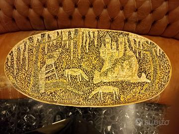 Piatto ceramica firmato R. Fratonalli del 1966