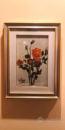 QUADRI CON SOGGETTO FLOREALE (Olio su tela)