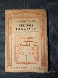 Lbro Cultura Fascista Solmi Feroci 1934  