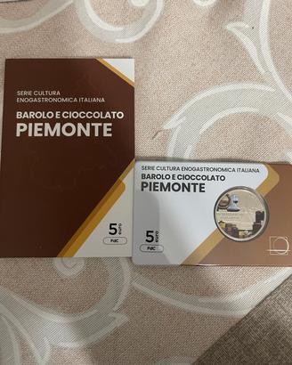 Monete ipzs 5 euro Piemonte enogastronomia barolo 