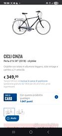 bicicletta city bike Cinzia Perla