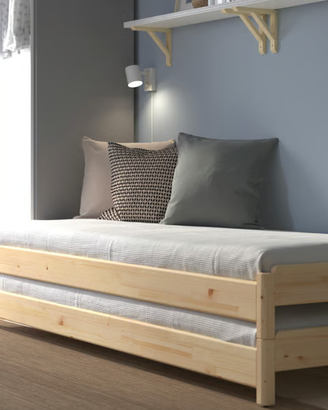 Letto UTÅKER Ikea (2 letti impilati) + 2 materassi